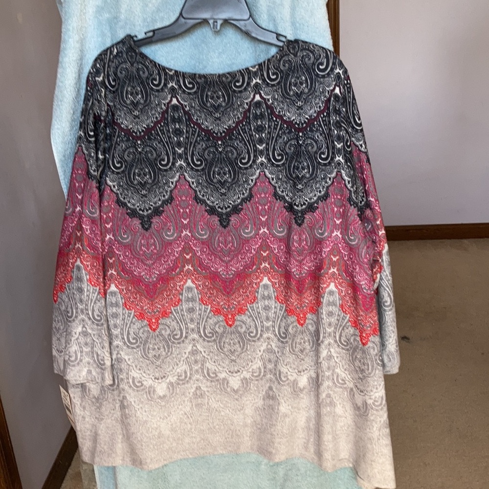 Ruby Rd top cozy vibes boho print pullover printed shirt casual size 2X - Picture 7 of 17